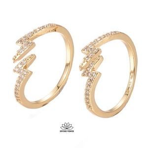 Lightning Bolt Ring ⚡️ Gold Plated Brass